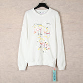 OFF WHITE Cartoon line character round neck pullover sweatshirts